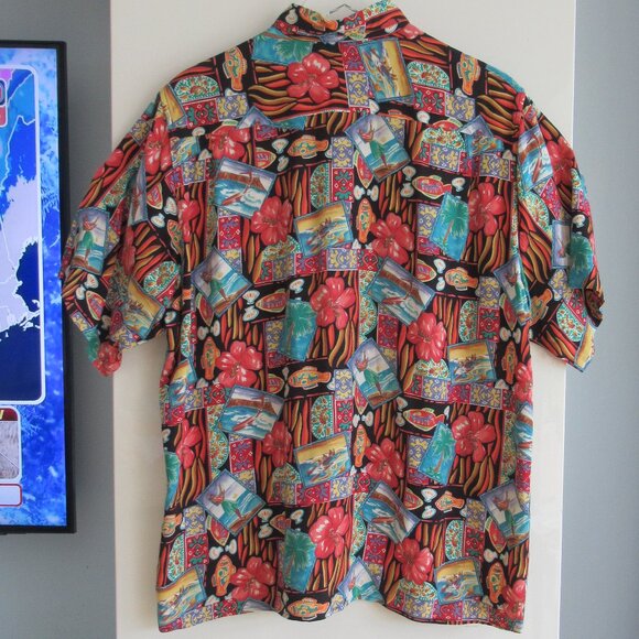 NEW REYN SPOONER HAWAIIAN SHIRT LIMITED EDITION Size L BUTTON UP SHIRT MULTICOLO - Picture 3 of 9